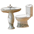 Green Toilet Set